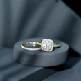 thumbnail image 6 of Rosec Jewels Lab Grown Diamond Wedding Ring Set - Halo Engagement Ring with Band (EF-VS Grade), 10K Yellow Gold, US 7.00, 6 of 8