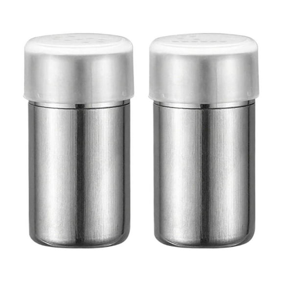 Minost Mini Stainless Steel Salt and Pepper Shakers, Travel Size for Camping and Kitchen