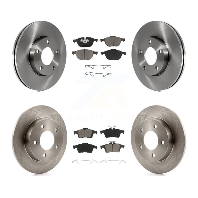CMX Front Rear Disc Brake Rotors and Ceramic Pads Kit for Car Mazda 3 Sport K8C-100745
