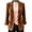 *Brown, variant on Women's Notched Lapel Open Front Corduroy Blazer with Pockets,Casual Loose Vintage Suit Jacket Black,Women's Plus S