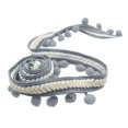 thumbnail image 1 of 5 Yards Ribbon Pompom Lace Band Edge Crafts Gray, 1 of 6