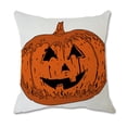 thumbnail image 5 of 4Pack Halloween Throw Pillow Covers for Halloween Decor Linen Sofa Throw Cushion Cover for Halloween Party Home Decoration, 18"x18", 5 of 5