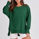 thumbnail image 4 of Sudadera Casual Mujer Ajuste Suelto Cuello Redondo Traje Urbano Básico Ygjytge Verde oscuro T L para Mujer, 4 of 6