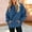 Blue, variant on Womens Oversized Corduroy Corded Hoodies Long Sleeve Casual Pullover Tops with Pocket - Fall Winter Fashion Red XXL