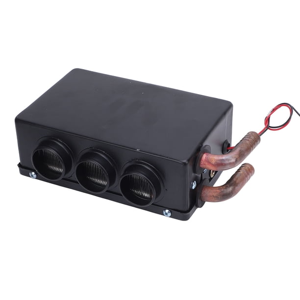 Calentador De Automóvil De 3 Puertos, Disipación De Calor Rápida DC12V 500W Estructura Metálica De Escape Doble Calentador De Agua Ventilador Del Calentador Del Automóvil Para