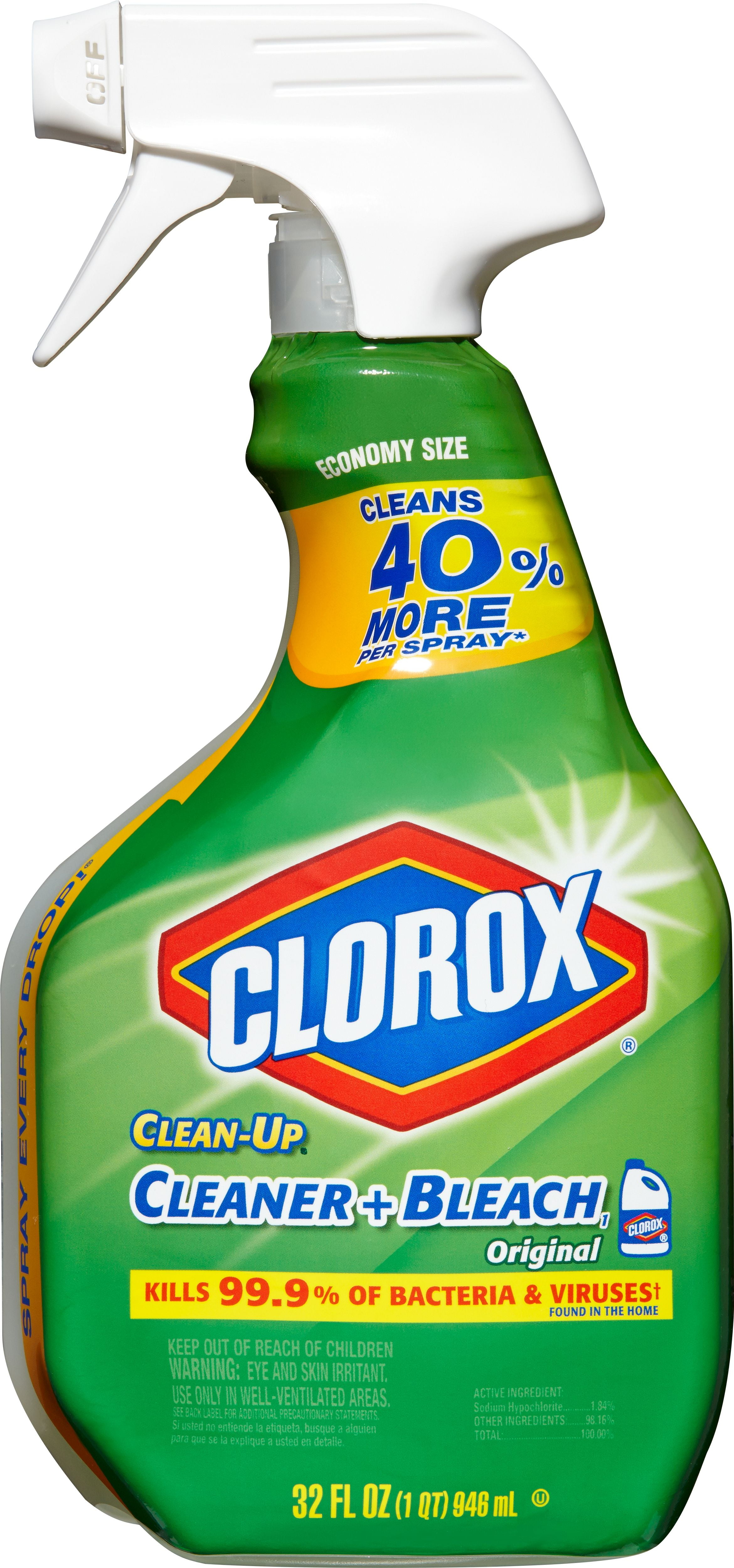 Clorox Clean-Up All Purpose Cleaner with Bleach, Spray ...