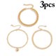 thumbnail image 2 of Aleación de pulsera de tobillo para mujer: 3 piezas de joyería de pie de tobillera de cadena ajustable para dama, 2 of 8