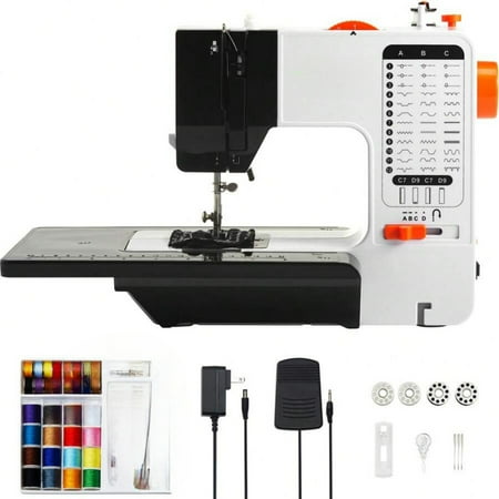 Mini Sewing Machine For Beginners And Kids, Sewing Machines With Reverse Sewing And 38 Built-In Stitches, Dual Speed Portable Sewing Machine With Extension Table