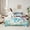 Blue White, variant on Manfei Cute Unicorn 7-Piece Twin Bedding Sets,Rainbow Stars Pattern Bedding Comforter Set,Gold Starry Night Sheet Sets For Girls Kids,Breathable Home Decor Reversible