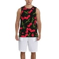 thumbnail image 4 of Easygdp Cherry Men's Mesh Basketball Jersey Quick Drying Sleeveless Shirts Fitted Muscle Tank Tops Sport Round Neck T-Shirt - X-Large, 4 of 9