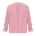 thumbnail image 3 of Ftwytp Women's Cardigans Sweaters Fall 3/4 Sleeve Shirts Casual Blouse Soft Loose Cardigan Knitted Sweater Cropped Tops Open Front Cozy Coat Jackets, 3 of 5