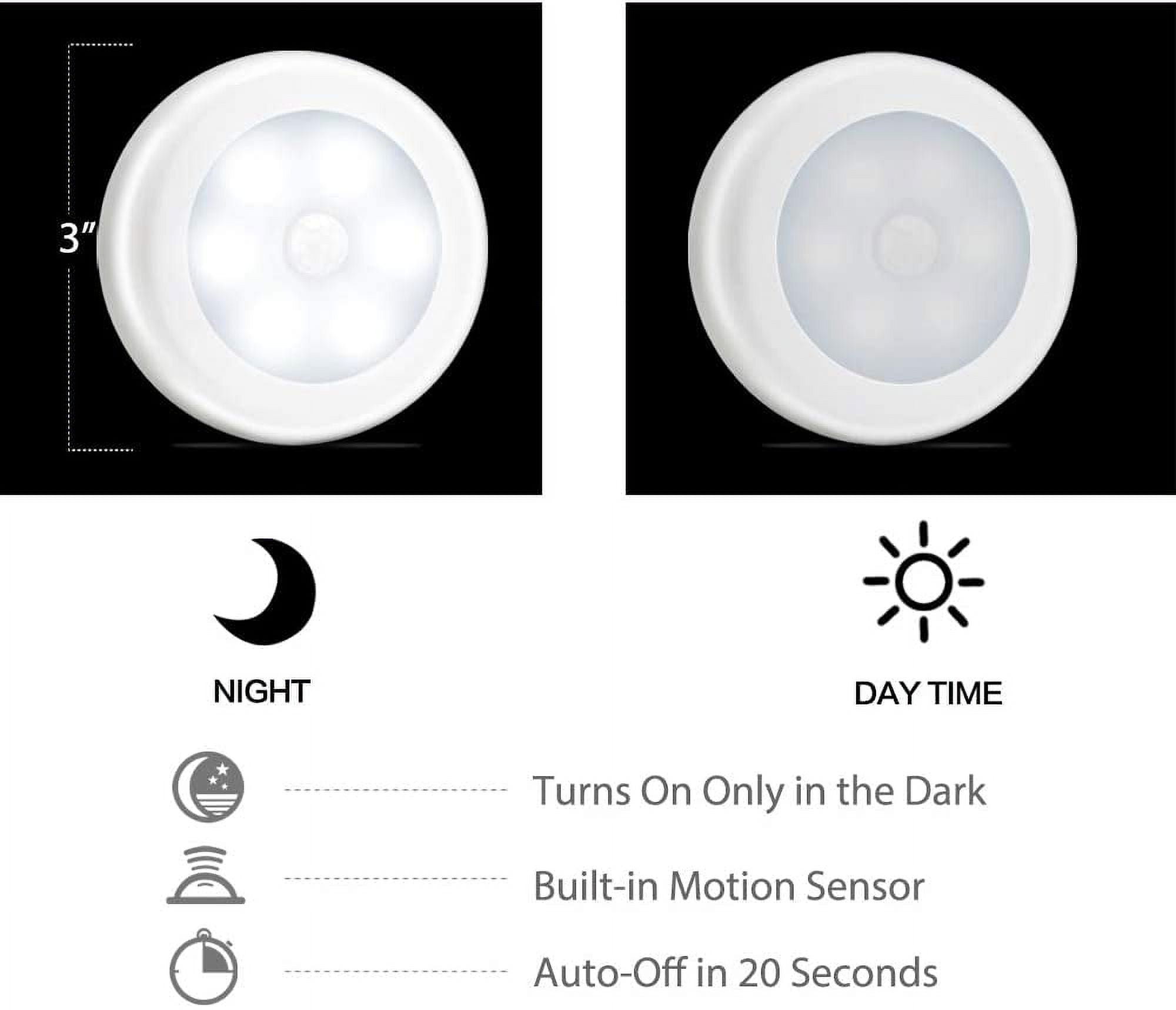 Novelty Place 3 Pcs LED Motion Sensor Lights - Motion Sensing Bathroom Hallway Closet Nightlight