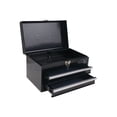 thumbnail image 2 of APOLLO TOOLS Black Metal Tool Box with Deep Top Compartment and 2 Drawers in Heavy-Duty Steel Chest With Ball Bearing Opening And Powder Coated Finish - DT5010, 2 of 12