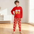 thumbnail image 2 of Rhuody Summer Pajamas For Boys Long Sleeve Top And Pants Sleepwear Graphic Printed Crewneck 2Pieces Pj'S Set Lovely Clothes Red 4-5 Years, 2 of 4