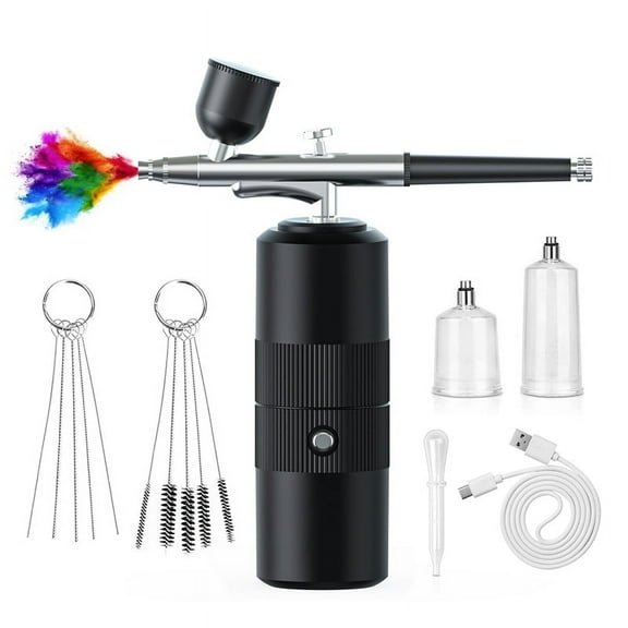 Airbrush Kit - Rechargeable Handheld Airbrush Compressor, Professional Cordless Auto AirbrushGun, for Nai