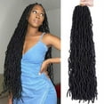 thumbnail image 4 of WEIF-30 Inch Faux Locs Crochet Hair for Black Women 7 Packs Soft Locs Crochet Hair for Butterfly Locs Hair Curly Wavy Goddess Locs (30 inch(pack of 7), 2#), 4 of 4
