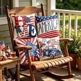 thumbnail image 4 of 4th of July Pillow Covers 18x18 Inch Set of 4, Patriotic American Flag Stars Stripes Pillowcase, Independence Day Memorial Day Watercolor Decorative Throw Pillow Covers for Couch Sofa Home, 4 of 6