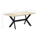thumbnail image 4 of vidaXL Dining Table White 160x80x75 cm Solid Mango Wood, 4 of 5