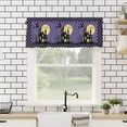 thumbnail image 4 of Halloween Night Kitchen Valances for Windows 60x18 Inch Kitchen Curtains Valances Rod Pocket Horror Castle Witch Evil Pumpkin Purple Plaid Bathroom Window Valances for Window Treatment Decor, 4 of 6