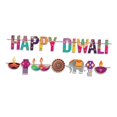 thumbnail image 3 of KLKCMS Bannière Happy Diwali Décor en Papier Coloré pour Festival Cheminée, 3 of 9