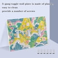 thumbnail image 3 of Yayeee Toggle Light Switch Wall Plate 2-Gang 4.56"x4.48" Decorative Outlet Cover, Yellow Mountains, 3 of 7