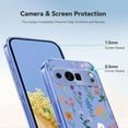 thumbnail image 3 of Compatible with Google Pixel 9 / 9 Pro Case Clear with Flower Design, Cute Soft Silicone TPU Floral Aesthetic Women Girls Transparent Protective Shockproof Anti-Scratch Anti-Yellow Phone Cover, B, 3 of 7