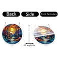 thumbnail image 7 of Stained Glass Window Hanging, Multicolor, 1 Piece 5.9 Inch Round Hanging Ornament, Sun Catcher Decor for Home Windows Wall Bedroom Living Room Porch Holiday Gift, 7 of 7