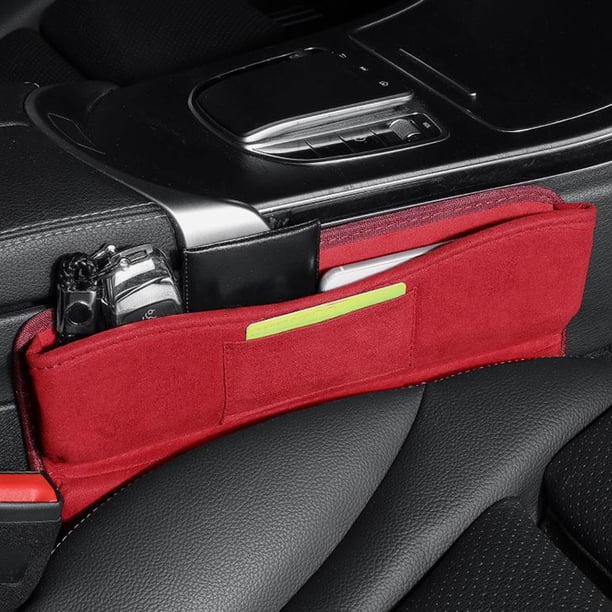 Caja de almacenamiento con ranura para asiento de automóvil Caja de almacenamiento cosida Caja organizadora para asiento de automóvil Accesorios interiores Cajas de almacenamiento