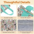 thumbnail image 4 of Cute Pitbull Terriers Dog and Flower Insulated Lunch Bag for Women & Adults,Large Portable Soft Cooler Lunch Bag,Thermal Food Storage Tote with Pearl Cotton,8.66L,8.75x5.75x9.5 Inch, 4 of 6