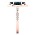 thumbnail image 3 of 2.38ct marquise cut natural london blue topaz 14k rose gold halo Bridal Wedding Engagement Promise Anniversary Ring for Women size 5.5, 3 of 7