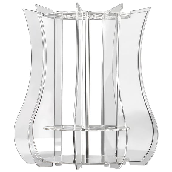 Compatible Acrylic Flower Vase Puzzle, Elegant Curved Design, Holds 32 Flowers, Easy to Assemble,Quality and Stylish for Home Decoration