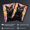 thumbnail image 2 of My Cat is My Therapist Colourful Notes Oil Painting Purring Pet Artwork Framed Wall Art Print A4, 2 of 5