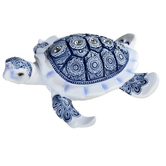 FC Design 6"W Blue and White Sea Turtle Figurine Statue Sculpture Ornament Decoration Home/Room Decor and Unique Gift Ideas for Housewarming, Holidays and Birthdays