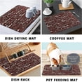 thumbnail image 5 of Christmas Coffee Mat Rustic Dish Drying Mat Farmhouse Style Decorative Coffee Maker Art Slogan Kitchen Mat Coffee Bar Accessories Decorative Vintage Dish Drying Pad 16" X 18", 5 of 6