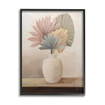Stupell Industries Boho Sun Palms Botanical & Floral Painting Black Framed Art Print Wall Art, 16 x 20