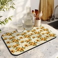 thumbnail image 3 of Washable Rubber Sunflower Cute Floral Dish Drying Mats for Kitchen Counter Home Large Coffee Bar Pad Accessories and Decor for Utensils Stemware 19.5''x12'', 3 of 7