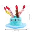 thumbnail image 2 of unbranded Sombrero De Cumpleaños Para Perro Con De Pastel Y Velas Ajustable Para Mascotas Pequeñas En Azul, 2 of 7