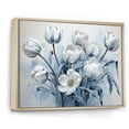 thumbnail image 2 of Designart "Blue-White Tulip Artistry" Tulips Floater Framed Wall Art Prints, 2 of 5
