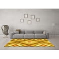 thumbnail image 3 of Ahgly Company Indoor Round Southwestern Yellow Country Area Rugs, 4' Round, 3 of 4