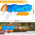 thumbnail image 2 of Pistola de agua ZHAOCHENG para niños 3 boquillas 1200 cc transparente, 2 of 4