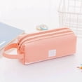 thumbnail image 4 of Double Layer Large Capacity Pencil Case Portable Cloth Pencil Bag With Handle Stationery Organizer With Double Zipper, 4 of 8