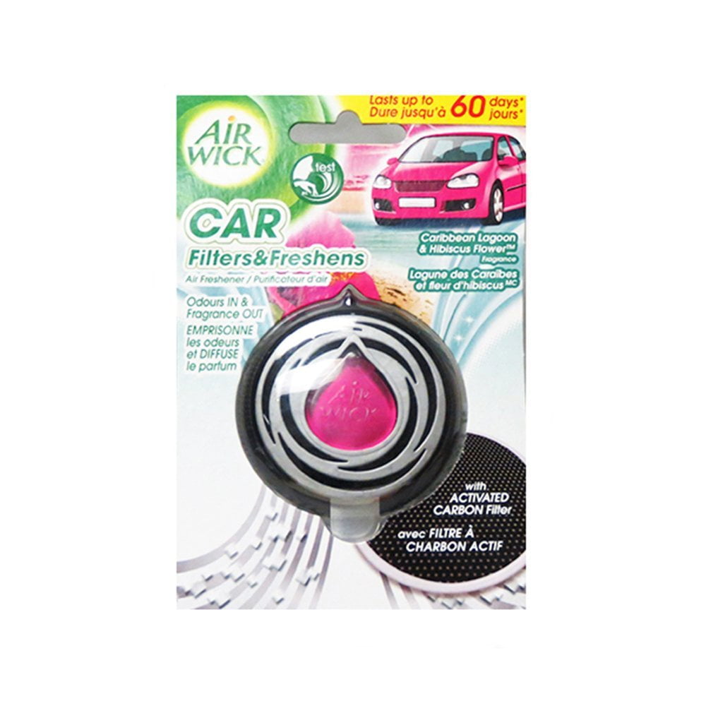 Air Wick Car Air Freshener Caribbean Lagoon And Hibiscus Flower Scent