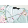 thumbnail image 3 of SSLR Womens T Shirts V Neck Criss Cross Floral Tee Short Sleeve T Shirt, 3 of 6