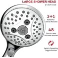 thumbnail image 5 of Pommeau de Douche avec Douchette Flexible 6 Types de Jets avec Fonction Pause, 5 of 5