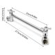 thumbnail image 3 of Adjustment Shower Arm Steel Shower Head Stand User friendly Arm Simple installation Arm Steel Shower Rod for Showering silver movable nut, 3 of 4