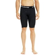 COOLOMG Men's Compression 9" Shorts Underwear Tight Pants Baselayer Cool Dry 10  Colors L