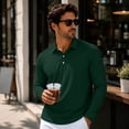thumbnail image 3 of FchengtaiS Men's Long Sleeve Golf Shirts 3-Button Turndown Collar T-Shirts Fall Winter Casual Athletic Workout Tops, 3 of 8