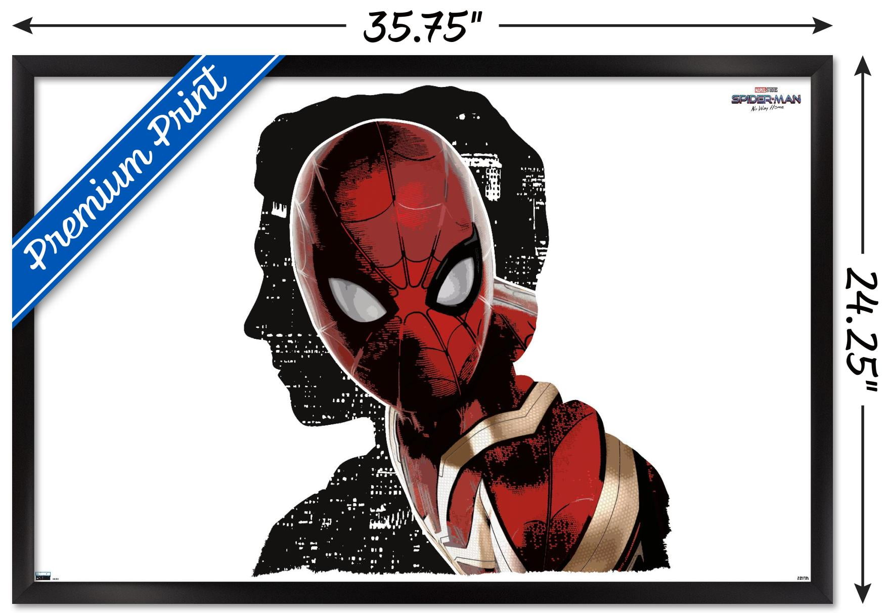 Marvel Spider-Man: No Way Home - Negative Space Wall Poster, 22.375" x 34" Framed