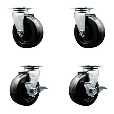Tool Box Caster Wheel Set – 5 Inch Phenolic Swivel Casters – SCC