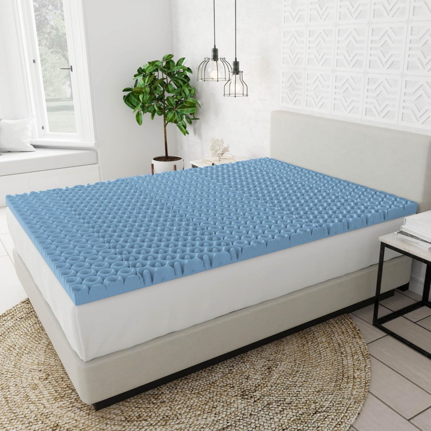 Dream Serenity® 2-Inch Memory Foam AcuRelief Zoned Memory Foam Mattress Topper, Twin, Double, Queen, King